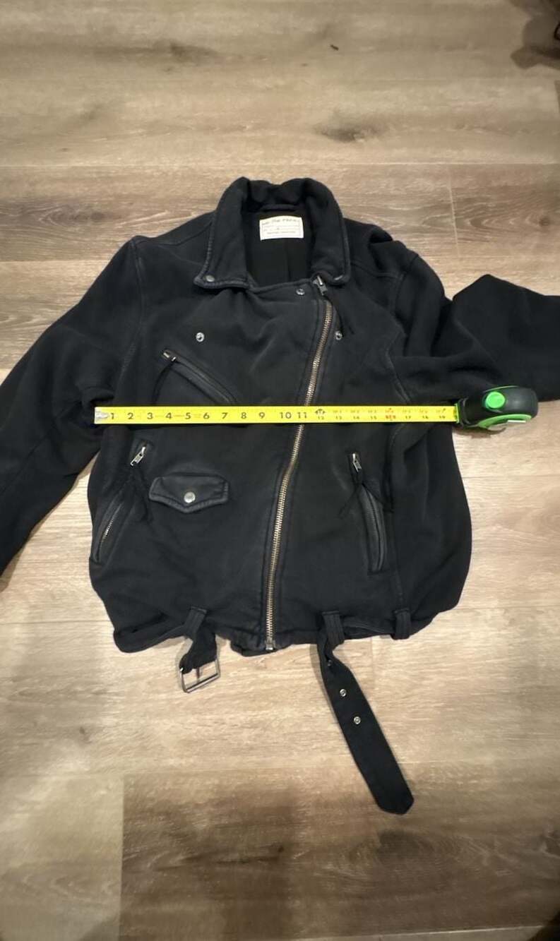 We The Free Asymmetrical Biker-Style Black Jacket - Picture 6 of 13